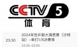 今天cctv5直播节目(今天cctv5节目表预告表一周)