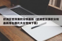 欧洲区世预赛积分榜最新（欧洲世预赛积分榜最新排名图片大全视频下载）