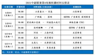 中超2022赛程表出炉(中超赛程2020赛程直播表)