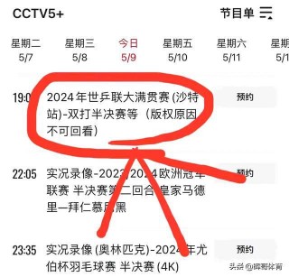 今天中央cctv5+节目单(今天中央cctv5+节目单3月12日)