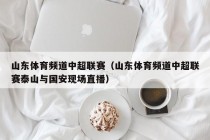 山东体育频道中超联赛（山东体育频道中超联赛泰山与国安现场直播）