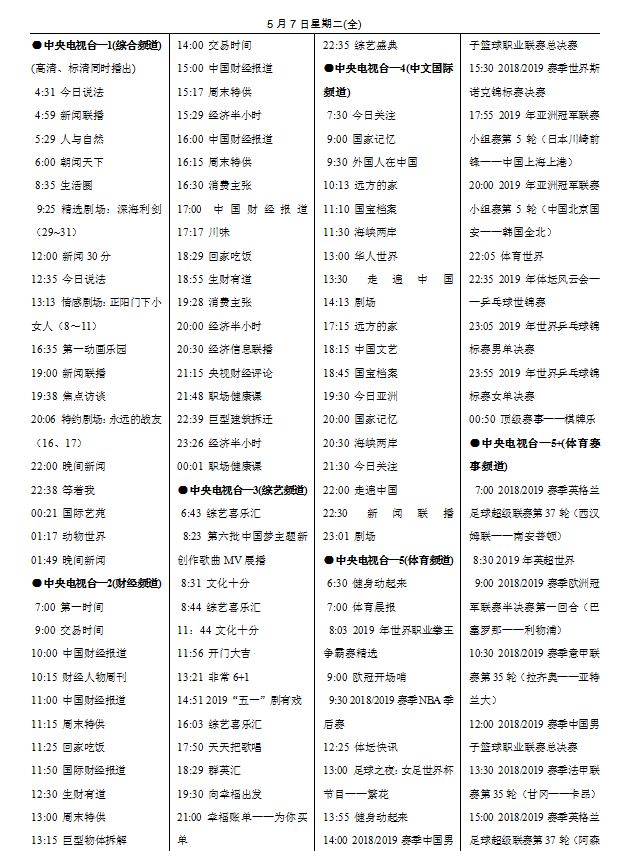 中央五套5十节目表(中央五套5十节目表篮球)  第1张