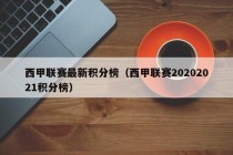 西甲联赛最新积分榜（西甲联赛20202021积分榜）