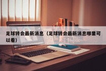 足球转会最新消息（足球转会最新消息哪里可以看）