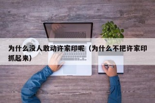 为什么没人敢动许家印呢（为什么不把许家印抓起来）