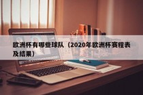 欧洲杯有哪些球队（2020年欧洲杯赛程表及结果）